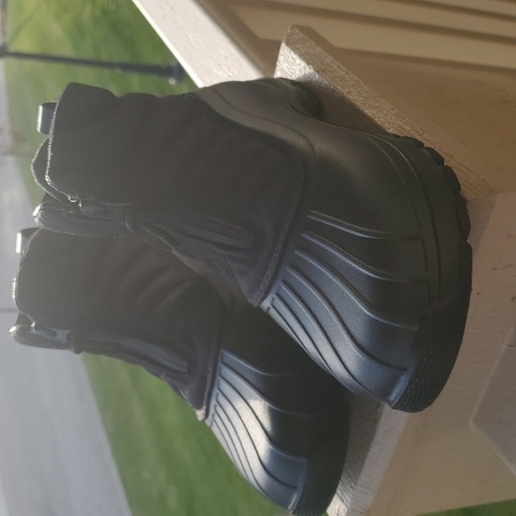 Sperry boots women's size 7 black duck flat zip zippered water resistant - Picture 4 of 12